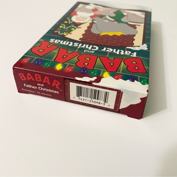 Babar and Father Christmas VHS 1985 Animated Holiday Movie - Picture 6 of 15